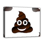 Funny Poop Emoji Deluxe Canvas 20  x 16  (Stretched)