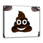 Funny Poop Emoji Deluxe Canvas 24  x 20  (Stretched)