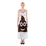 Funny Poop Emoji Sleeveless Maxi Dress