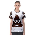 Funny Poop Emoji Women s Sport Mesh Tee