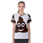 Funny Poop Emoji Women s Cotton Tee