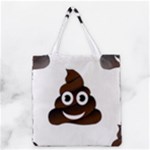 Funny Poop Emoji Grocery Tote Bag