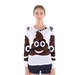 Funny Poop Emoji Women s Long Sleeve Tee