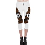 Funny Poop Emoji Capri Leggings 