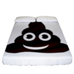 Funny Poop Emoji Fitted Sheet (Queen Size)