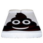 Funny Poop Emoji Fitted Sheet (King Size)