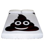 Funny Poop Emoji Fitted Sheet (California King Size)