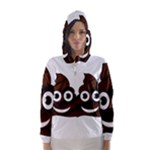 Funny Poop Emoji Hooded Wind Breaker (Women)