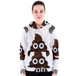 Funny Poop Emoji Women s Zipper Hoodie