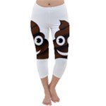 Funny Poop Emoji Capri Winter Leggings 