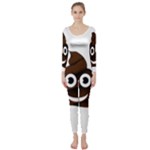 Funny Poop Emoji Long Sleeve Catsuit