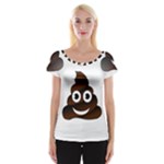 Funny Poop Emoji Women s Cap Sleeve Top