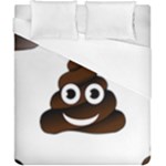 Funny Poop Emoji Duvet Cover (California King Size)