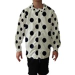 Polka Dots - Black on Beige Hooded Wind Breaker (Kids)