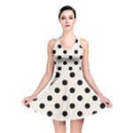 Polka Dots - Black on Linen Reversible Skater Dress