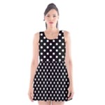 Polka Dots - Ivory on Black Scoop Neck Skater Dress