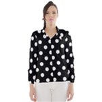 Polka Dots - White Smoke on Black Wind Breaker (Women)