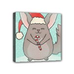 Christmas Chinchilla Mini Canvas 4  x 4  (Stretched)