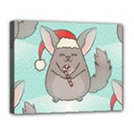 Christmas Chinchilla Canvas 14  x 11  (Stretched)