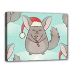 Christmas Chinchilla Canvas 16  x 12  (Stretched)