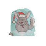 Christmas Chinchilla Drawstring Pouch (Large)