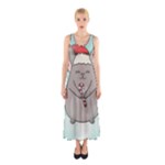 Christmas Chinchilla Sleeveless Maxi Dress