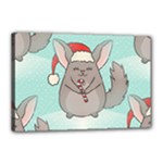 Christmas Chinchilla Canvas 18  x 12  (Stretched)