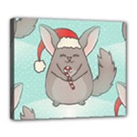 Christmas Chinchilla Deluxe Canvas 24  x 20  (Stretched)