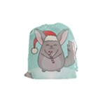 Christmas Chinchilla Drawstring Pouch (Medium)