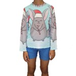 Christmas Chinchilla Kids  Long Sleeve Swimwear