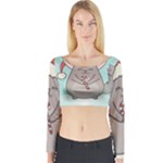 Christmas Chinchilla Long Sleeve Crop Top (Tight Fit)