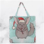 Christmas Chinchilla Grocery Tote Bag