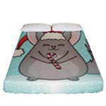 Christmas Chinchilla Fitted Sheet (California King Size)