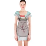 Christmas Chinchilla Short Sleeve Bodycon Dress