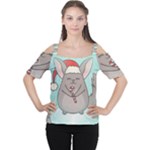 Christmas Chinchilla Women s Cutout Shoulder Tee