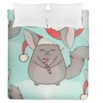 Christmas Chinchilla Duvet Cover Double Side (Queen Size)