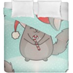 Christmas Chinchilla Duvet Cover Double Side (King Size)