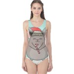 Christmas Chinchilla One Piece Swimsuit