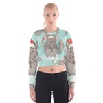 Christmas Chinchilla Women s Cropped Sweatshirt