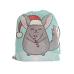 Christmas Chinchilla Drawstring Pouch (XL)