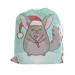 Christmas Chinchilla Drawstring Pouch (XXL)