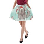 Christmas Chinchilla A-Line Pocket Skirt