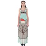 Christmas Chinchilla Empire Waist Maxi Dress