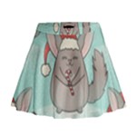 Christmas Chinchilla Mini Flare Skirt