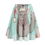 Christmas Chinchilla High Waist Skirt