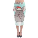 Christmas Chinchilla Midi Pencil Skirt