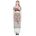 Christmas Chinchilla Short Sleeve Maxi Dress