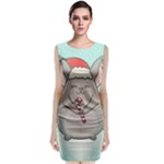 Christmas Chinchilla Sleeveless Velvet Midi Dress