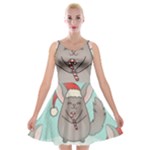 Christmas Chinchilla Velvet Skater Dress