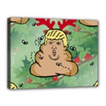 poop reindeer donald trump Canvas 16  x 12  (Stretched)